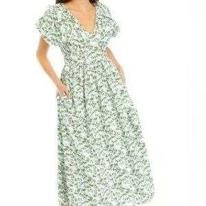 NWT! Crown & Ivy Charlotte - Midi Dress-  Blue and Green - Size 12